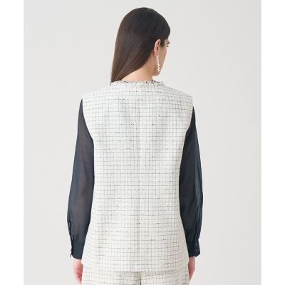 Eternal Line 2026】プレイドツイードVネックジレ