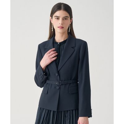 未使用タグ付き✨アナイ　近年モデル　トリアセジョーゼットノーカラージャケット トリアセジョーゼットノーカラージャケット | 小柄・低身長女性向け