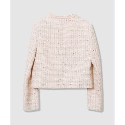 【送料無料】【Ｅｔｅｒｎａｌ　Ｌｉｎｅ　２０２６】ミックスツイードノーカラー　ジャケット