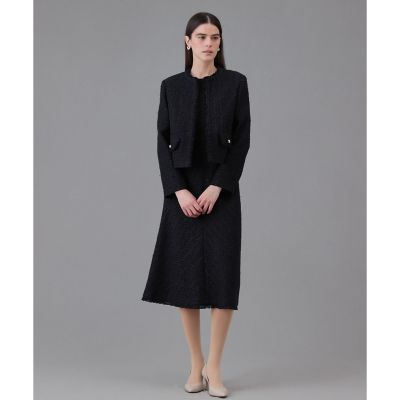 【送料無料】【Ｅｔｅｒｎａｌ　Ｌｉｎｅ　２０２６】ミックスツイードノーカラー　ジャケット