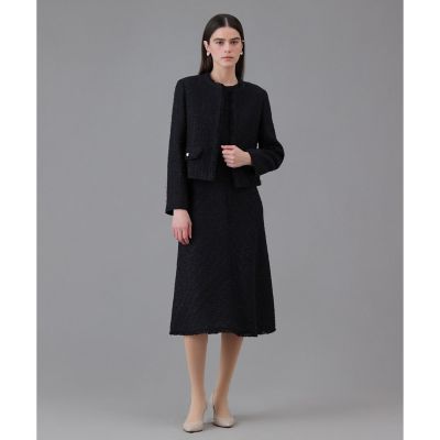 【送料無料】【Ｅｔｅｒｎａｌ　Ｌｉｎｅ　２０２６】ミックスツイードノーカラー　ジャケット