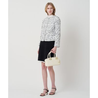 セットアップ対応商品】モノトーンツイードクルー ジャケット | ANAYI