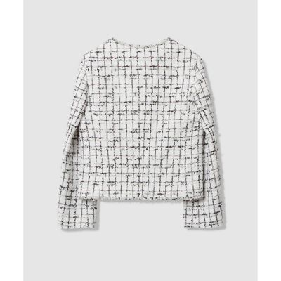 セットアップ対応商品】モノトーンツイードクルー ジャケット | ANAYI