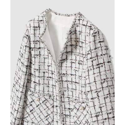 セットアップ対応商品】モノトーンツイードクルー ジャケット | ANAYI