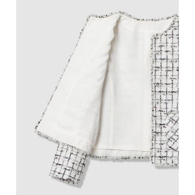 セットアップ対応商品】モノトーンツイードクルー ジャケット | ANAYI