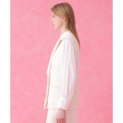 セットアップ対応商品】ソフトベージュツイードダブルジレ | ANAYI