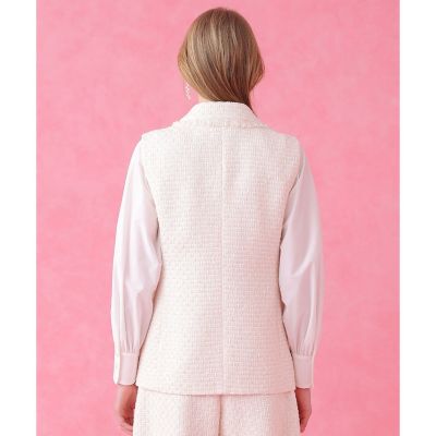 セットアップ対応商品】ソフトベージュツイードダブルジレ | ANAYI