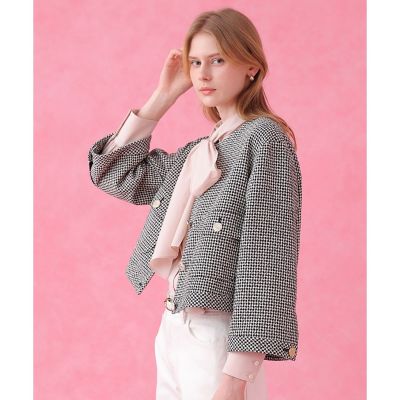 セットアップ対応商品】ドビーツイードノーカラーブルゾン | ANAYI