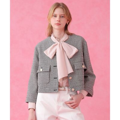 セットアップ対応商品】ドビーツイードノーカラーブルゾン | ANAYI
