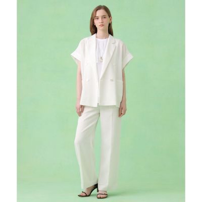 カラミリネンライクフレンチスリーブ ジャケット〈セットアップ対応