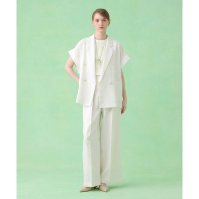 カラミリネンライクフレンチスリーブ ジャケット〈セットアップ対応