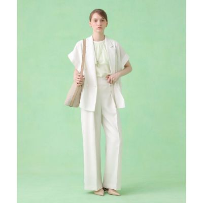 カラミリネンライクフレンチスリーブ ジャケット〈セットアップ対応