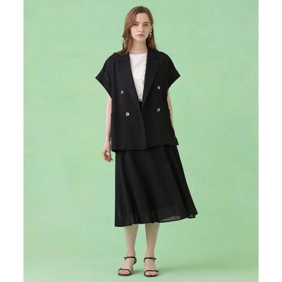 カラミリネンライクフレンチスリーブ ジャケット〈セットアップ対応