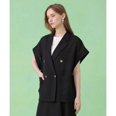 カラミリネンライクフレンチスリーブ ジャケット〈セットアップ対応