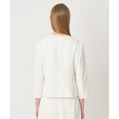 カラミリネンライクノーカラー ジャケット〈セットアップ対応商品