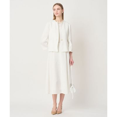 24年♡美品✨アナイ カラミコットンブルゾン ノーカラー ホワイト 36 アウター|NEW ARRIVAL|ANAYI OFFICIAL ONLINE STORE｜アナイ 公式サイト