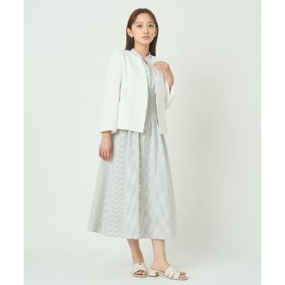 カラミリネンライクノーカラー ジャケット〈セットアップ対応商品