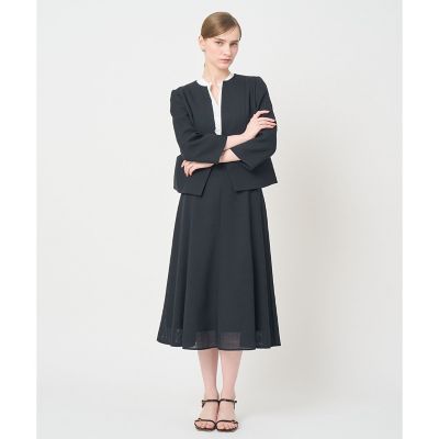 カラミリネンライクノーカラー ジャケット〈セットアップ対応商品