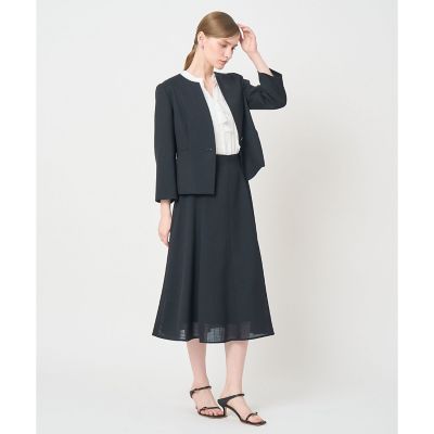 カラミリネンライクノーカラー ジャケット〈セットアップ対応商品