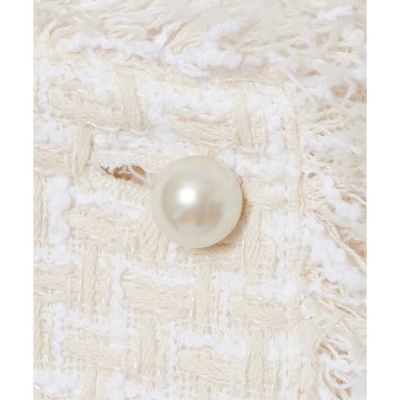 セットアップ対応商品】ソフトベージュツイードクルー ジャケット