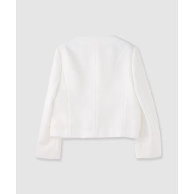 バスケットノーカラーダブルジャケット〈セットアップ対応商品