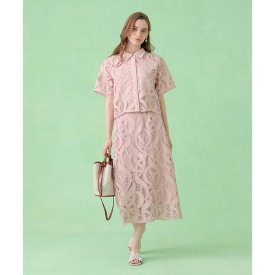 リーフコード刺繍 Iライン スカート〈セットアップ対応商品〉 | ANAYI