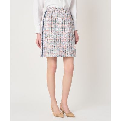 ＜ANAYI＞カラーミックスツイードＡラインスカート