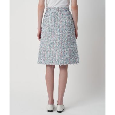 セットアップ対応商品】ブルーミックスツイードタックミニ スカート