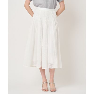 【新品】JUN&ROPE'メッシュモックネック　スカートセットアップ　ホワイト メッシュラッセルプリーツ スカート〈セットアップ対応商品〉 | ANAYI