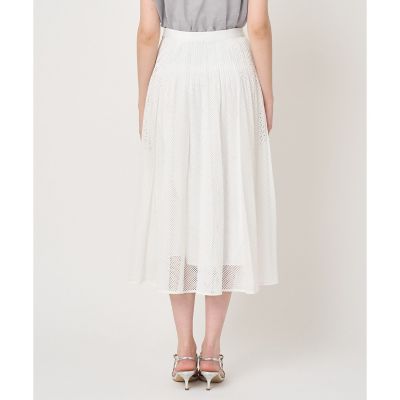 【新品】JUN&ROPE'メッシュモックネック　スカートセットアップ　ホワイト メッシュラッセルプリーツ スカート〈セットアップ対応商品〉 | ANAYI
