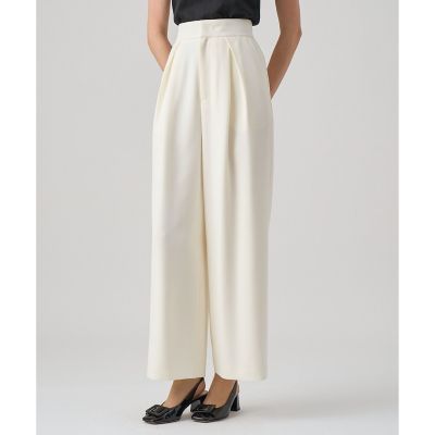 ＜ANAYI＞【予約商品１１月下旬以降順次お届け】【セットアップ対応商品】ダブルクロスタックワイドパンツ