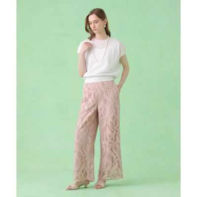 リーフコード刺繍ワイドパンツ〈セットアップ対応商品〉 | ANAYI