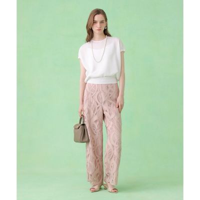 リーフコード刺繍ワイドパンツ〈セットアップ対応商品〉 | ANAYI