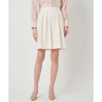 ＜ANAYI＞【セットアップ対応商品】ソフトベージュツイードキュロットパンツ