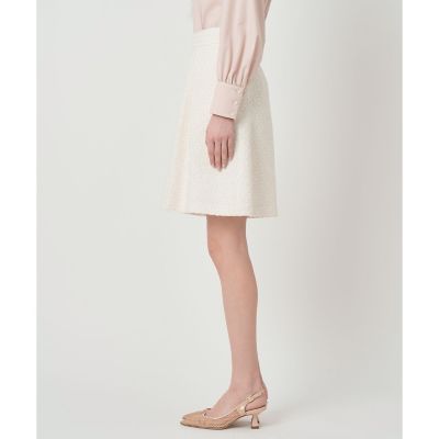 セットアップ対応商品】ソフトベージュツイードキュロットパンツ