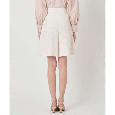 セットアップ対応商品】ソフトベージュツイードキュロットパンツ