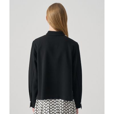 セットアップ対応商品】ダブルクロスフリンジビジュー ブラウス