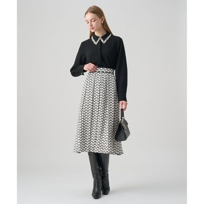 セットアップ対応商品】ダブルクロスフリンジビジュー ブラウス