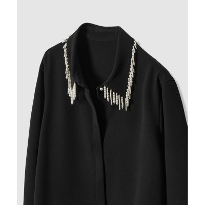 タグ付き新品】ANAYI ダブルクロスフリンジビジュー ブラウス