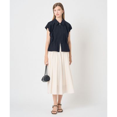 2WAYストレッチ衿付き ブラウス〈セットアップ対応商品〉 | ANAYI