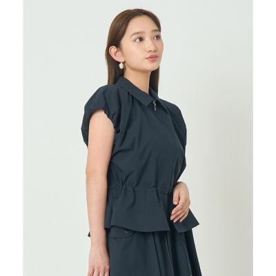 2WAYストレッチ衿付き ブラウス〈セットアップ対応商品〉 | ANAYI