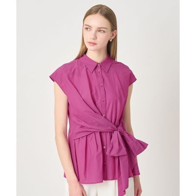 ＜ANAYI＞ナイロンコットンタフタカシュクールシャツ〈セットアップ対応商品〉