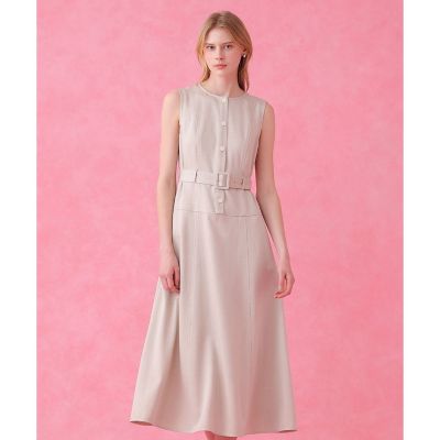 セットアップ対応商品】オックスストレッチベルテッド ワンピース