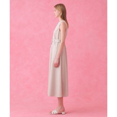 セットアップ対応商品】オックスストレッチベルテッド ワンピース