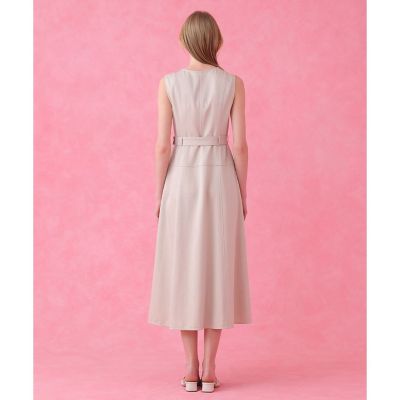 セットアップ対応商品】オックスストレッチベルテッド ワンピース