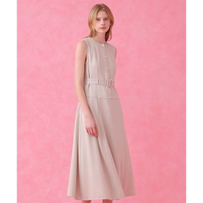 セットアップ対応商品】オックスストレッチベルテッド ワンピース