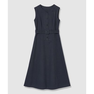 セットアップ対応商品】オックスストレッチベルテッド ワンピース