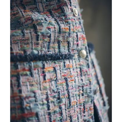 【美品】アナイ☆ツイードジャケット&ワンピース36 セットアップ対応商品】カラーミックスツイード4ポケット ワンピース