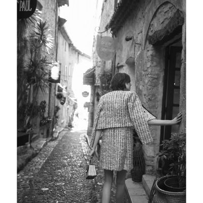 セットアップ対応商品】カラーミックスツイード4ポケット ワンピース