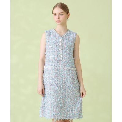 フィルムラメツイードヘムフリルワンピース | ANAYI/アナイ | 三越